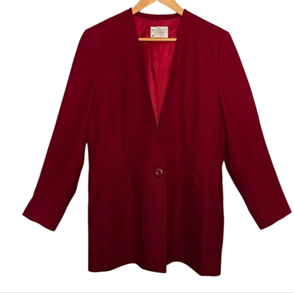 Pendleton Jackets & Blazers - Vintage Miss Pendleton Red Wool Women's Jacket Size 12